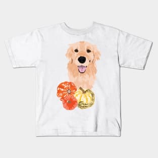 Golden Retriever Fall 5 Kids T-Shirt